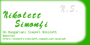 nikolett simonfi business card